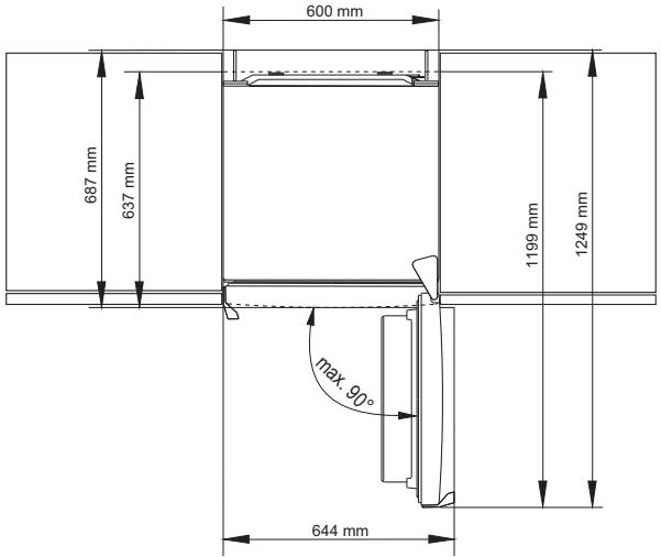 PANASONIC NR-BN31AS1-F - Avec les portes entièrement ouvertes - 1