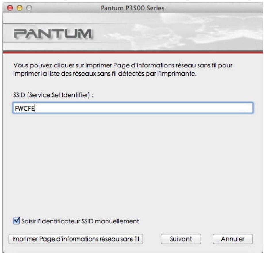 PANTUM P3500DN - 3) Saisir manuellement le SSID - 1