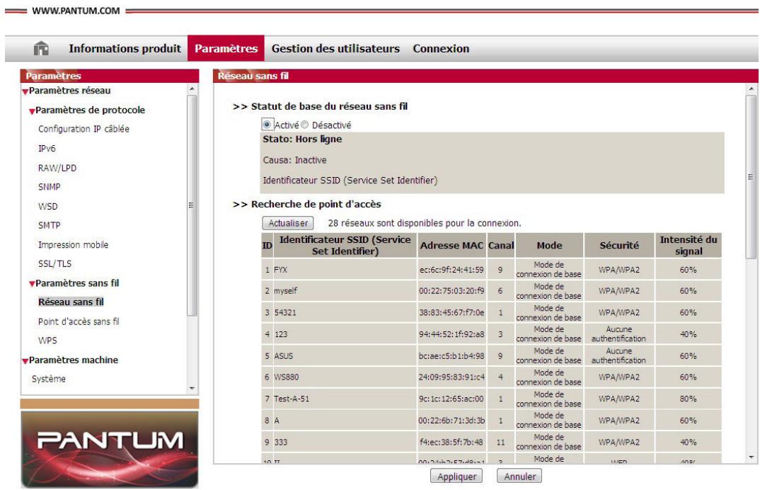 PANTUM P3500DN - Configuration via le serveur web - 1