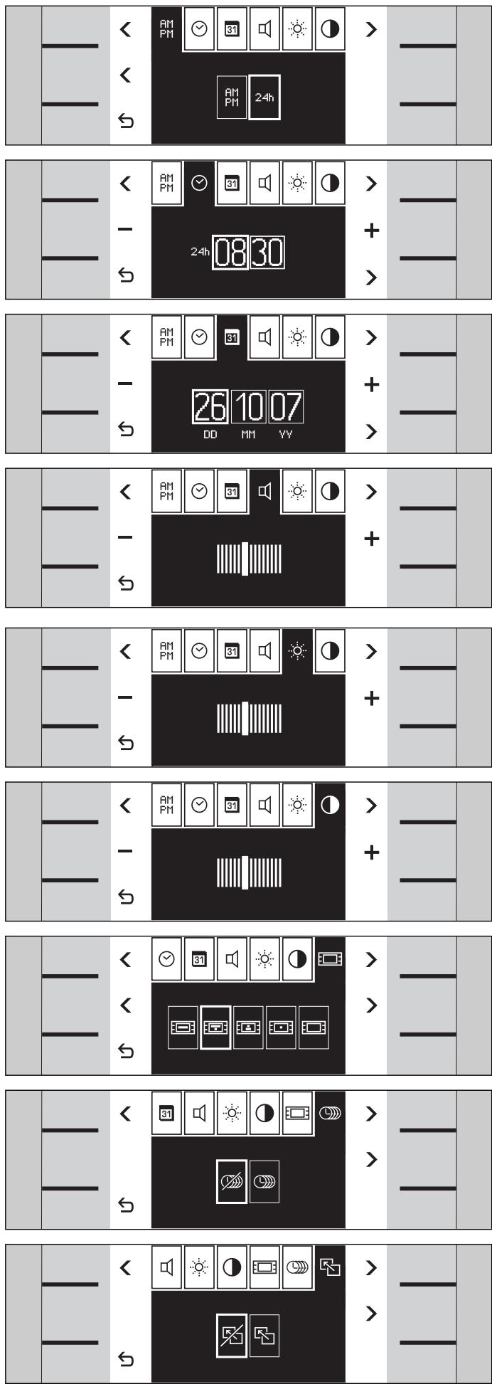 GAGGENAU BS 281-130 - Exemple : modifier l'affichage de veille - 1