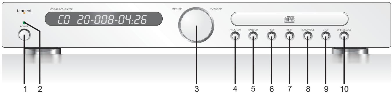 TANGENT CDP100SILVER - Panneau avant - 1