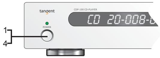 TANGENT CDP100SILVER - ON, OFF et standby (veille) - 1