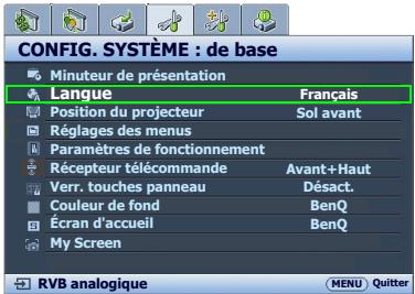 BENQ MS500H - Utilisation des menus - 5