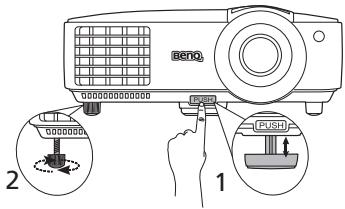 BENQ MS500H - Ajustement de l'angle de projection - 1