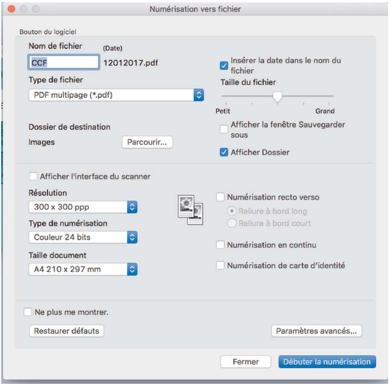 BROTHER MFC-L8690CDW - Numériser les deux faces d'une carte d'identité à l'aide de ControlCenter2 (Mac) - 1