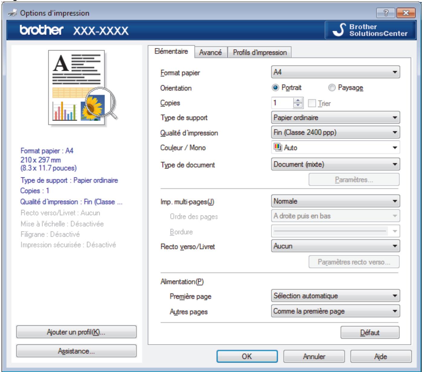 BROTHER MFC-L8690CDW - Onglet Elémentaire - 1