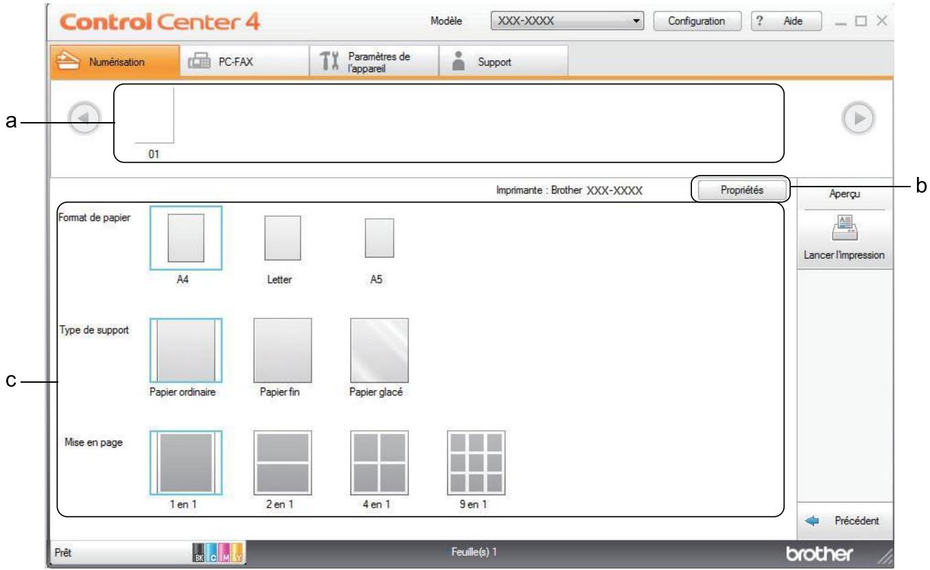 BROTHER MFC-L8690CDW - Imprimer des données numérisées avec le mode Domicile de ControlCenter4 (Windows®) - 1