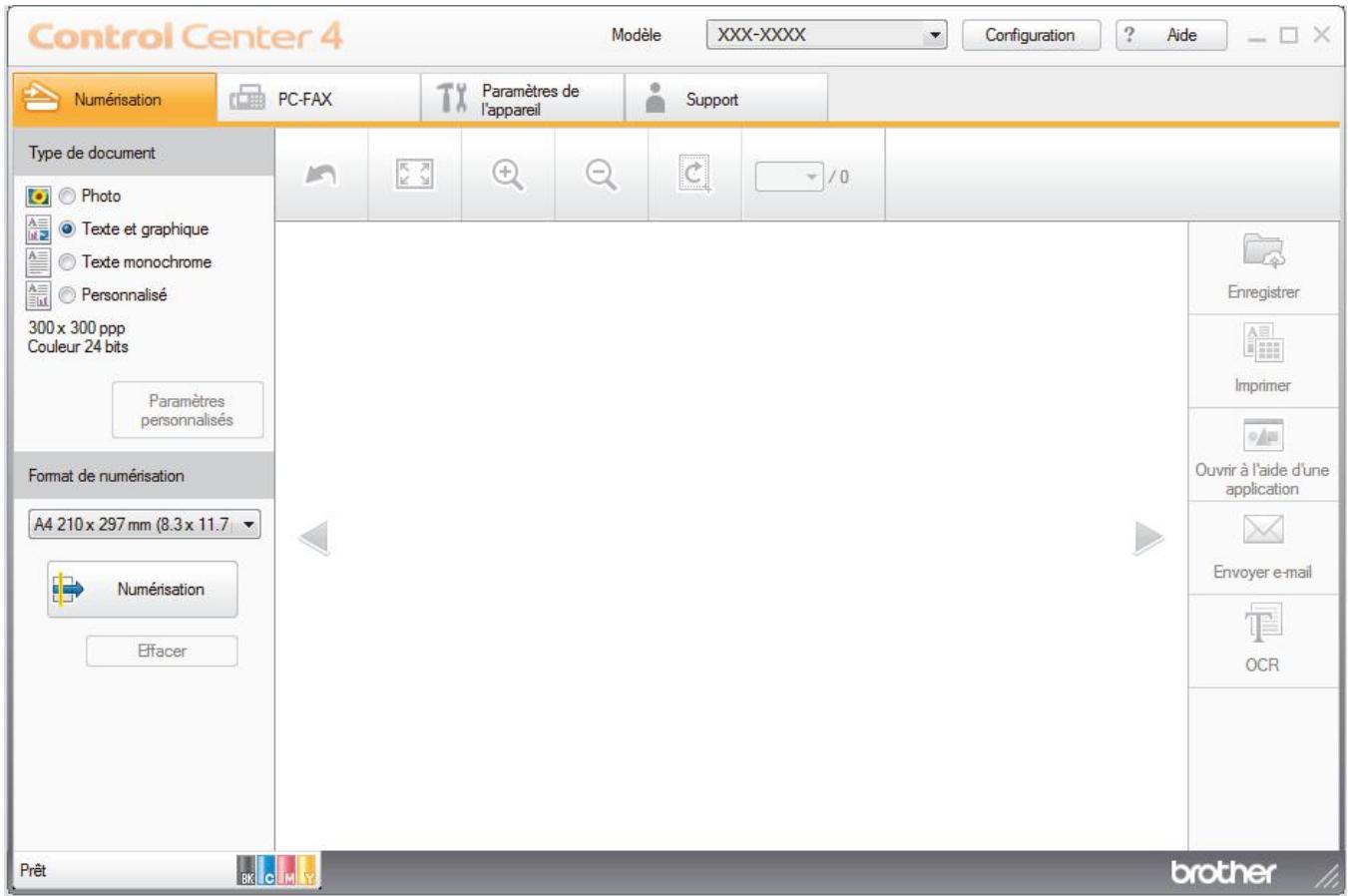 BROTHER MFC-L8690CDW - Enregistrer des données numérisées dans un dossier sous un fichier PDF à l'aide du mode Domicile de ControlCenter4 (Windows®) - 1