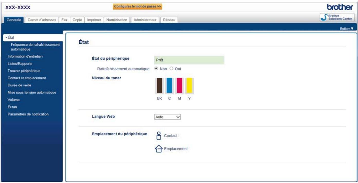 BROTHER MFC-L8690CDW - Présentation de l'application Gestion à partir du Web - 2