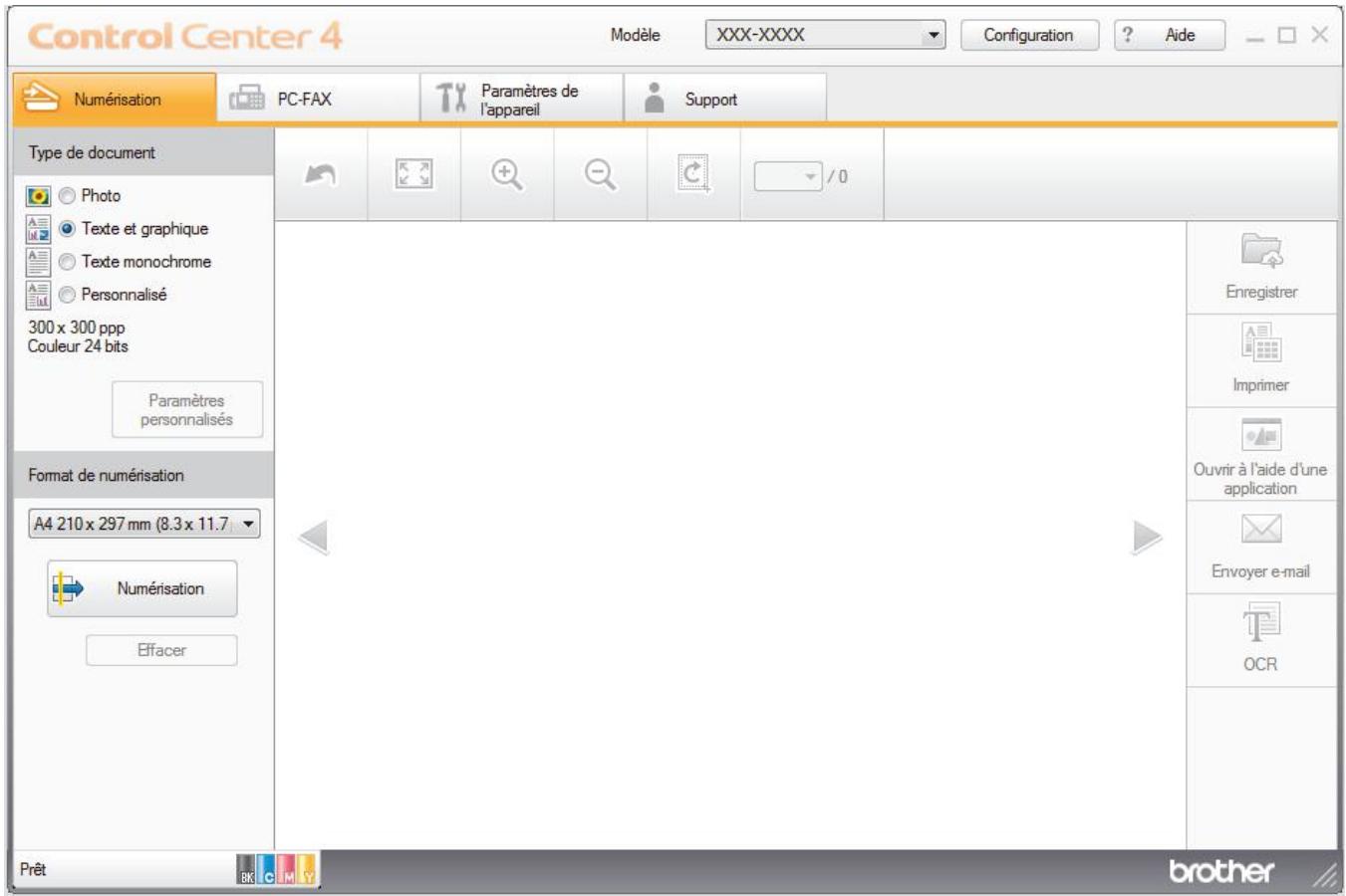 BROTHER MFC-L8690CDW - Numériser vers une application avec le mode Accueil de ControlCenter4 (Windows®) - 1