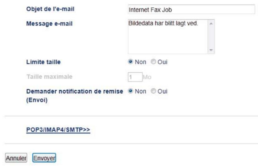 BROTHER MFC-L8690CDW - Configuration initiale pour l'e-mail ou les fax Internet (I-Fax) - 1