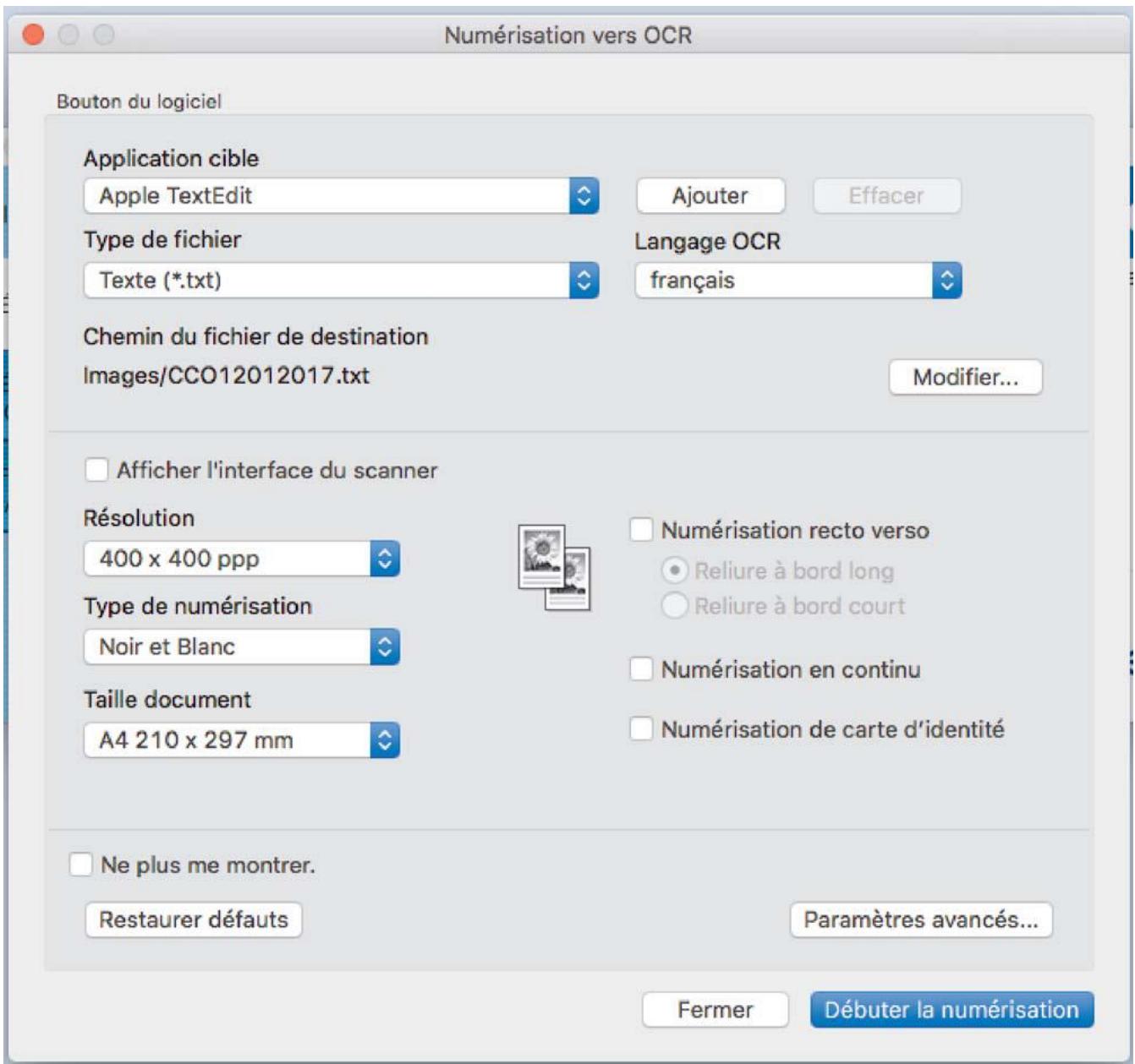 BROTHER MFC-L8690CDW - Numériser vers un fichier texte modifiable (OCR) à l'aide de ControlCenter2 (Mac) - 3