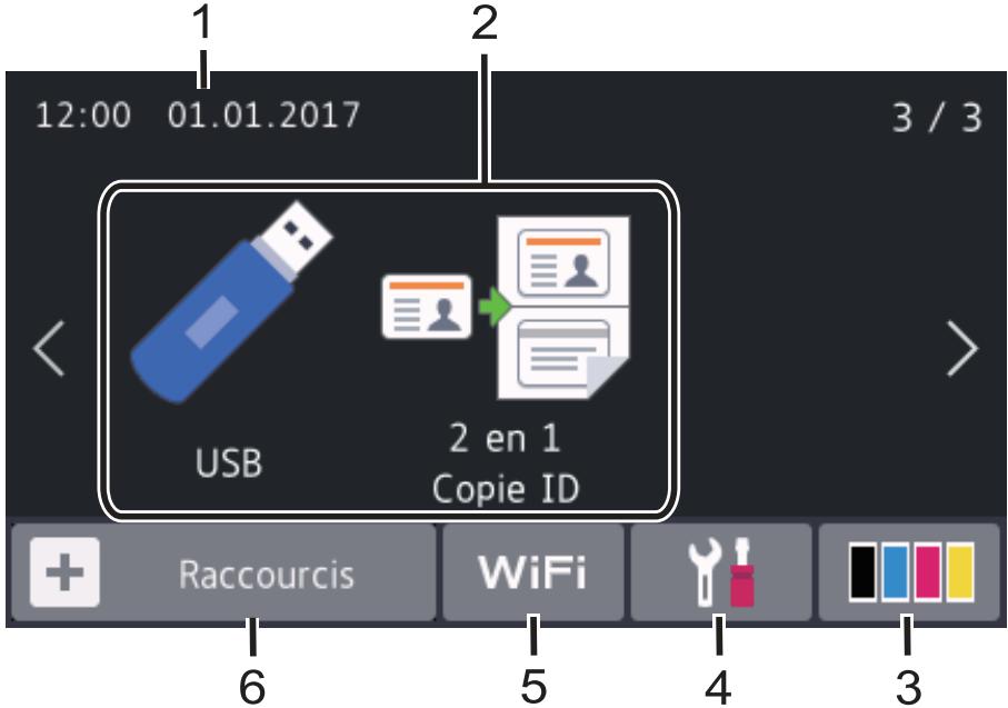 BROTHER MFC-L8690CDW - Écran d'accueil : Écran 1 - 3