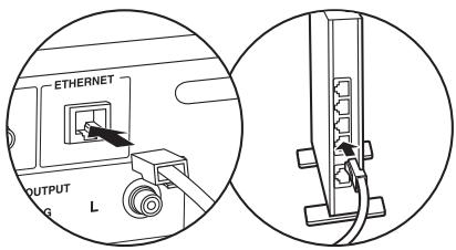 ONKYO S-6170 - Branchement du câble ethernet - 1