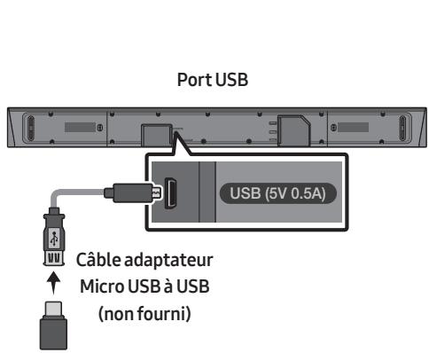 SAMSUNG HW-Q60R - Connexion d'un périphérique de stockage USB - 1