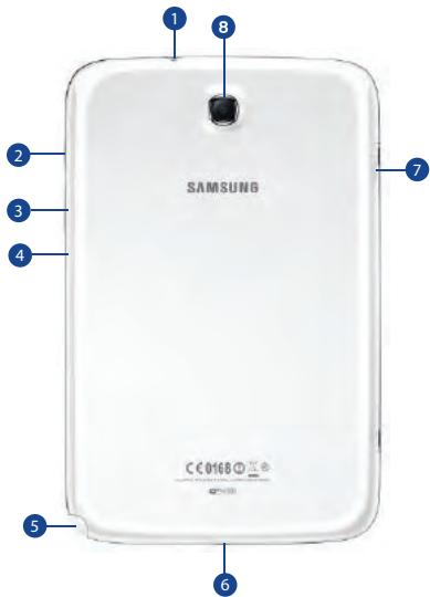 SAMSUNG GALAXY NOTE 8.0 1660 - Back View - 1