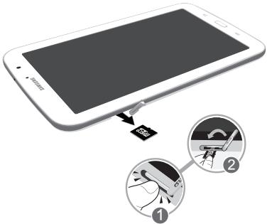 SAMSUNG GALAXY NOTE 8.0 1660 - Removing a Memory Card - 1