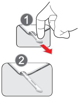 SAMSUNG GALAXY NOTE 8.0 1660 - Removing the S Pen From Your Device - 1