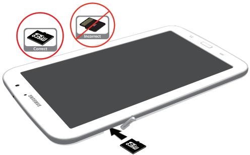 SAMSUNG GALAXY NOTE 8.0 1660 - Installing a Memory Card - 1