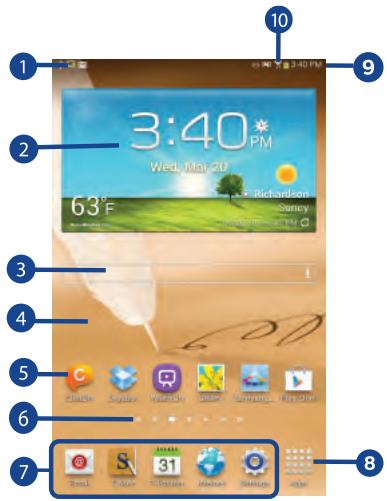 SAMSUNG GALAXY NOTE 8.0 1660 - Home Screen - 1
