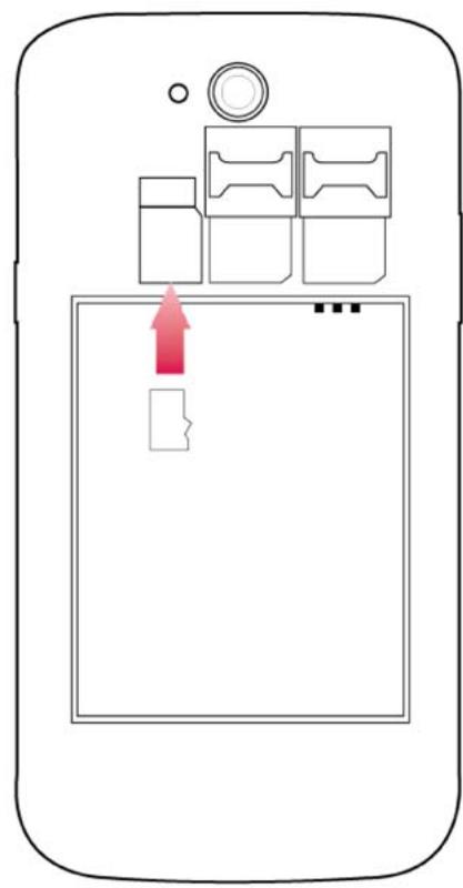 YEZZ 5.5 3G DUAL SiM NOIR - Insérer une carte mémoire (en option) - 2