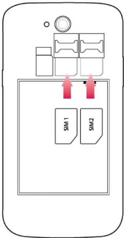 YEZZ 5.5 3G DUAL SiM NOIR - Installer la carte SIM et la batterie - 2