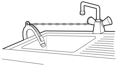 DARTY F854M21WR - Installation du tuyau de vidange avec le support coude - 3