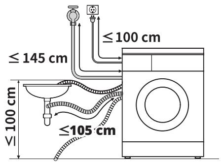 DARTY F854M21WR - Installation du tuyau de vidange avec le support coude - 1