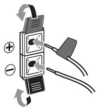 MIELE H 4641 BP KAT BLANC - Raccordez les enceintes avant gauche et droite aux bornes d'enceinte FRONT l/r. - 1
