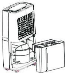 AERIAN ADH20L - Vider le réservoir d'eau : - 1