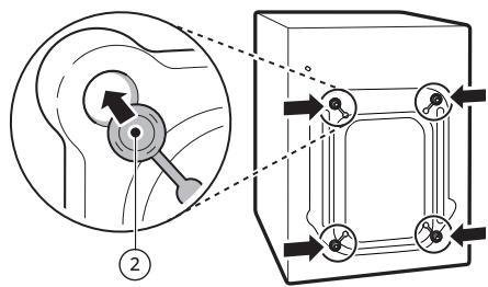 DARTY F964V51WRS - Retrait des boulons de transport - 2