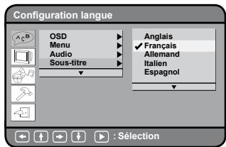 PROLINE DVDP1025wx - Configuration des langues - 5