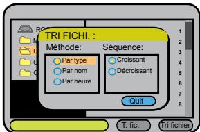PROLINE DVDP1025wx - Tri des fichiers - 1