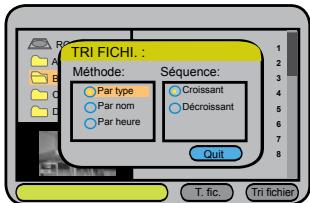 PROLINE DVDP1025wx - Tri des fichiers - 1