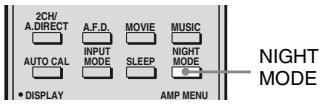 SONY STR-DH800 - Utilisation de l'effet surround avec des niveaux sonores faibles (NIGHT mode) - 1