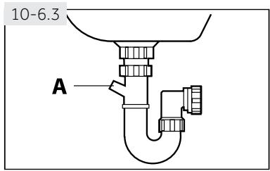 PAW HWD90-BP14656 - Tuyau de vidange au raccordement d'évacuation des eaux usées - 1