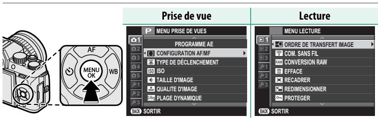 FUJIFILM X-T100 - Utilisation des menus - 1