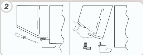 CANDY CDM 3665E INOX - Inverser le SENS d'ouverture des PORTES - 2