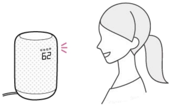 SONY LF-S50G - Pour contrôler le volume à l'aide de commandes vocales - 1