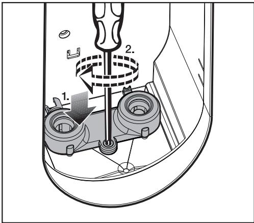MIELE B 3312 - Positionner le filtre à eau - 2
