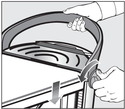 MIELE B 3312 - Régler la table de repassage sur la hauteur de travail la plus basse - 2