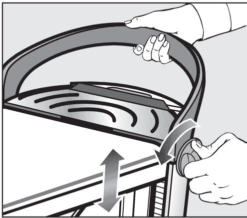 MIELE B 3312 - Ajuster le réglage de la hauteur - 2