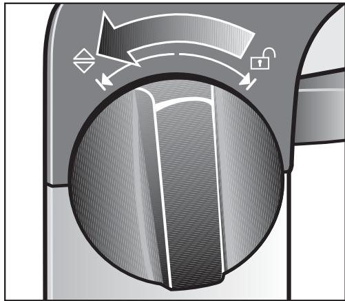 MIELE B 3312 - Régler la table de repassage sur la hauteur de travail la plus basse - 1