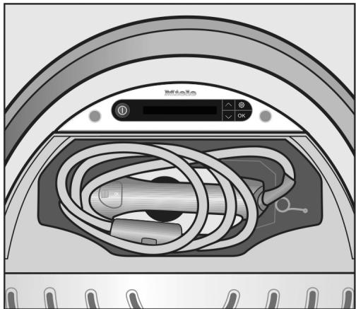 MIELE B 3312 - Sortir le fer à repasser et la tige guide-fil - 1
