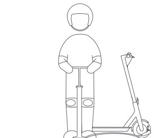 Xiaomi scooter 3 lite - Inflate the Tire/Gonflage du pneu/Reifen aufpumpen - 2