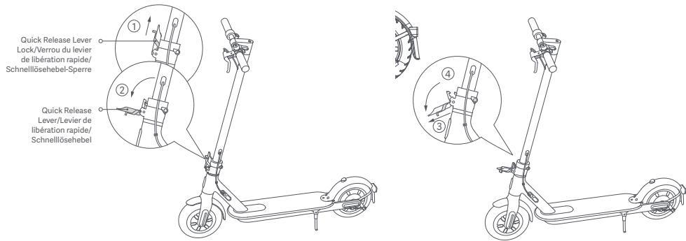 Xiaomi scooter 3 lite - Fold & Carry/Pliage et transport/Zusammenklappen und tragen - 1