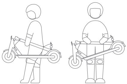 Xiaomi scooter 3 lite - Fold & Carry/Pliage et transport/Zusammenklappen und tragen - 3