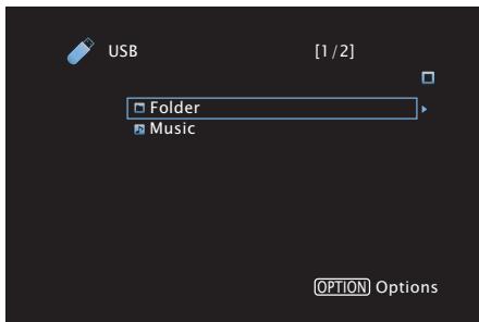 DENON AVRXSSOBTBKE2 - Lecture des fichiers d'un dispositif mémoire USB - 1