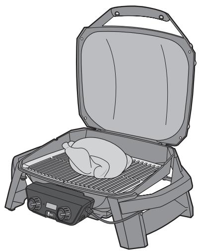 WEBER PULSE 1000 noir - Configuration pour cuisson directe - 1
