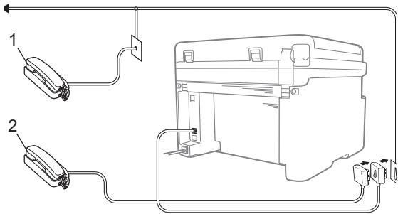 BROTHER DCP-1612W - Connexion d'un téléphone externe ou supplémentaire - 1
